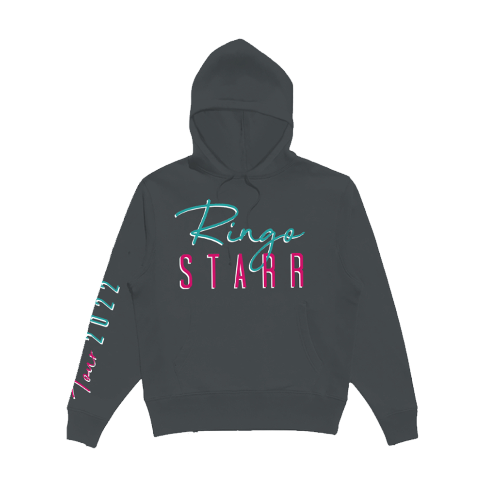 Ringo Tour Pink Teal Charcoal Pullover Hoodie - Ringo Starr