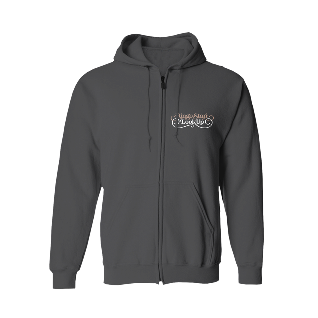 Look Up Charcoal Zip Hoodie