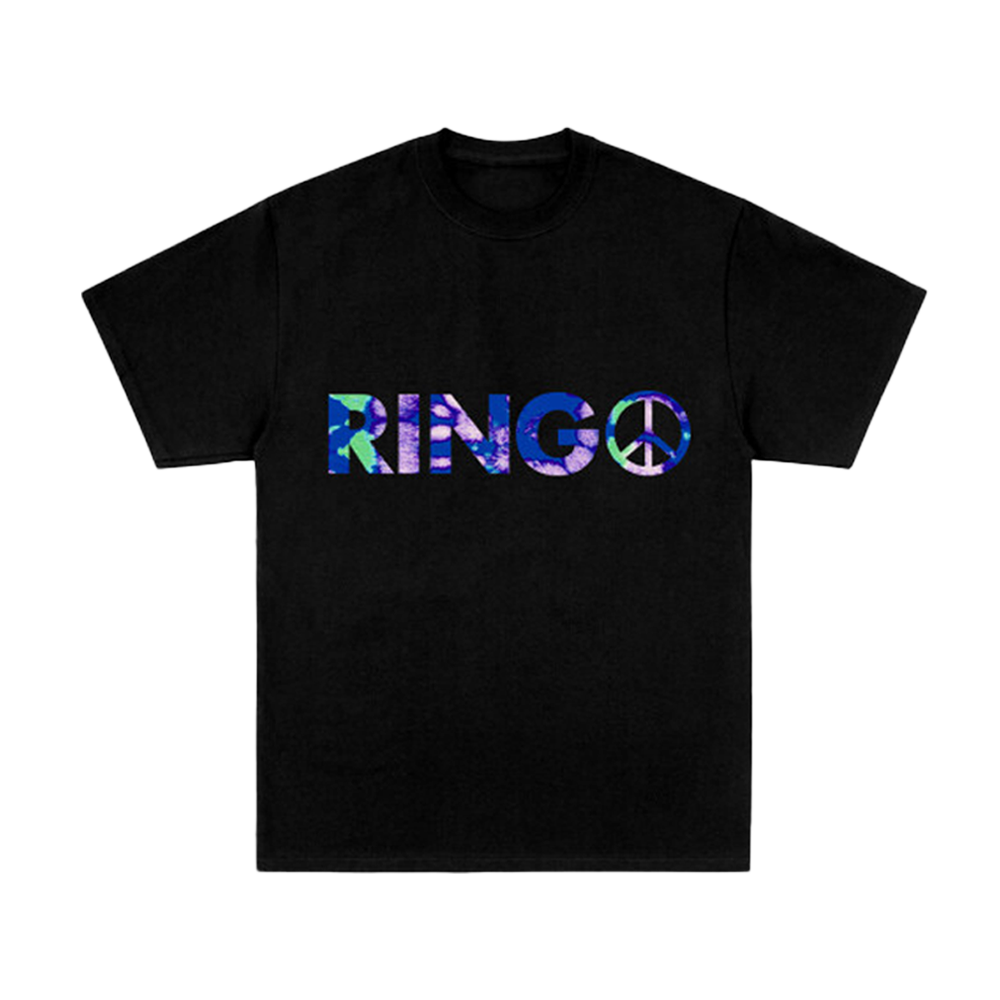 Ringo Starr Tie-Dye Logo Black T-Shirt
