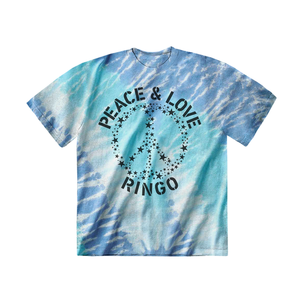 Peace And Love Blue Tie Dye T Shirt Ringo Starr Official Store