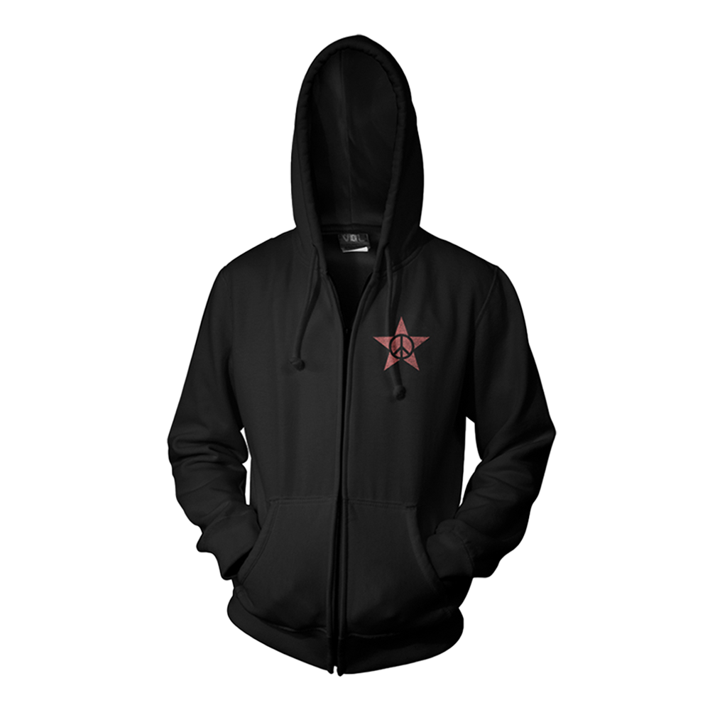 Peace & Love Peace Star Zip Hoodie - Ringo Starr Official Store