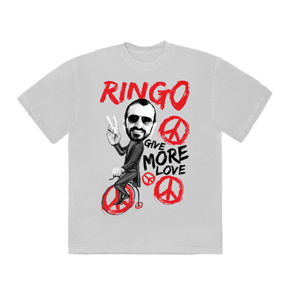 Peace And Love Give More Love Bicycle T Shirt Ringo Starr Official Store 4440